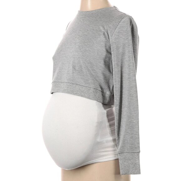NWT Seraphine Maternity Crop Top Sweatshirt - Picture 1 of 2